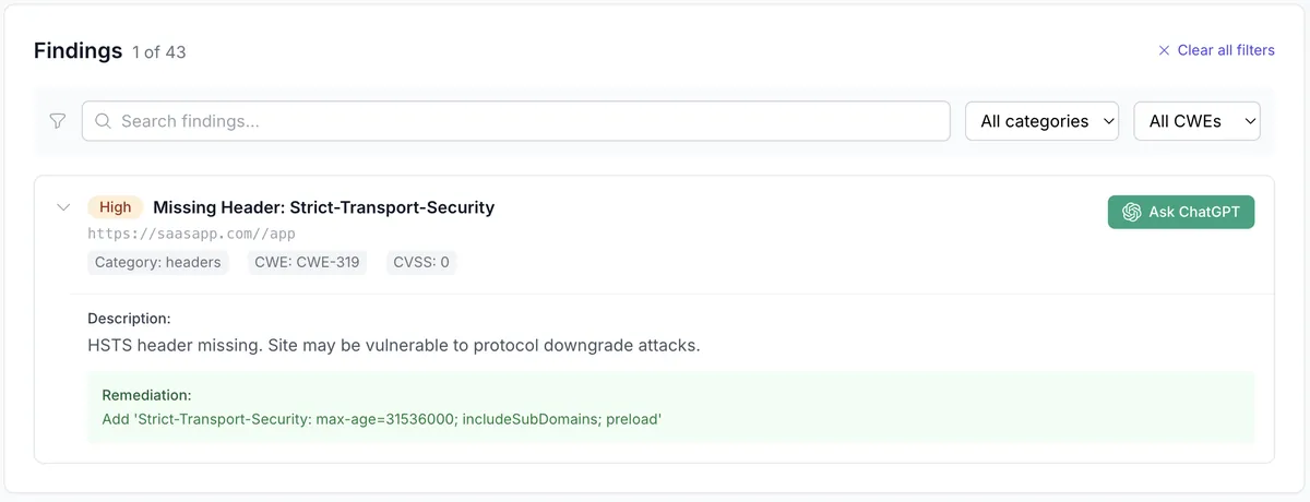 Scan details — Making security accessible to every team